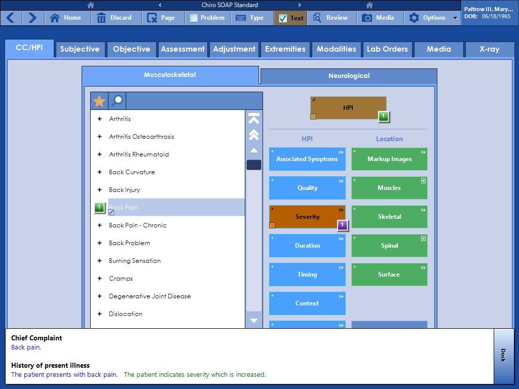 Emr Charting Examples